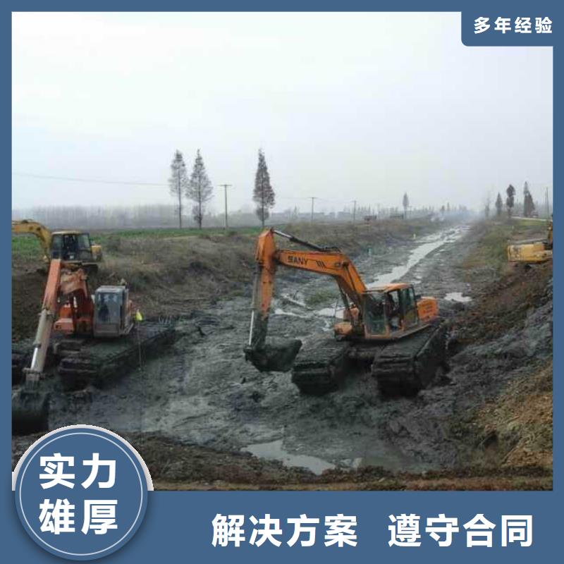 广东河源该地水陆两用挖机出租知识
