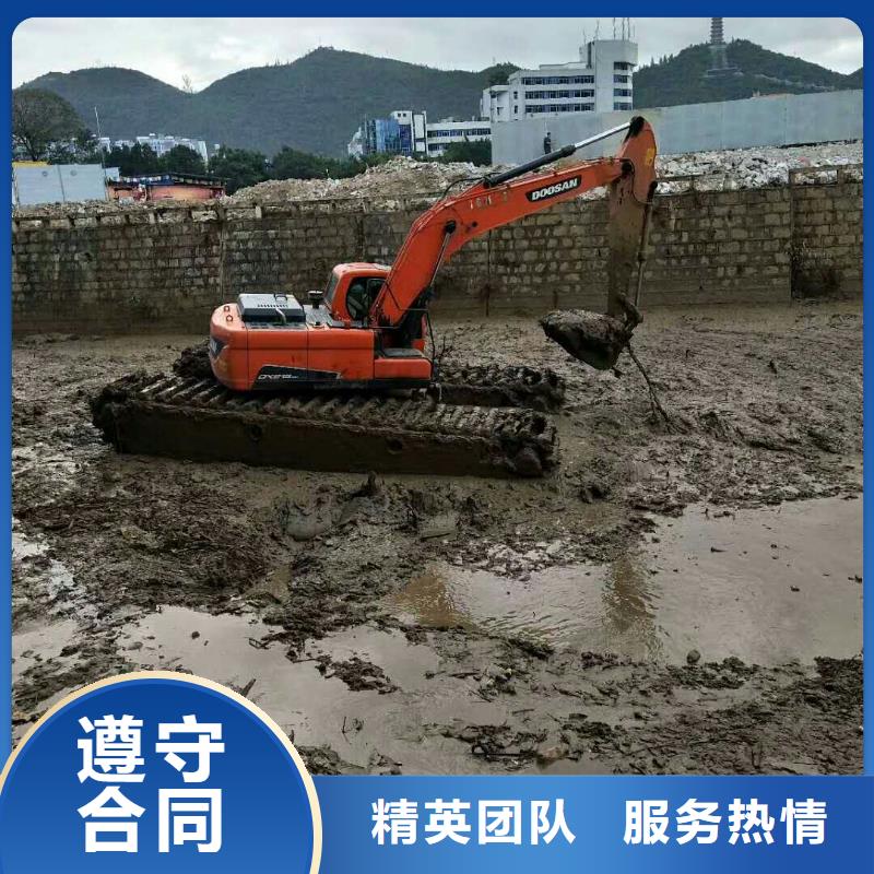 水陆挖机出租唐山同城施工案例